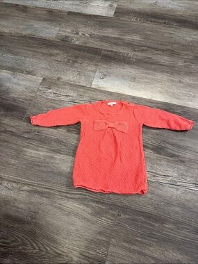 Noppies Coral Knit Dress with Bow Detail